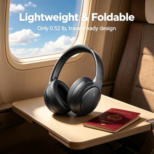 Hybrid Active Noise Cancelling Headphones, Wireless Headphones Over Ear - image 5