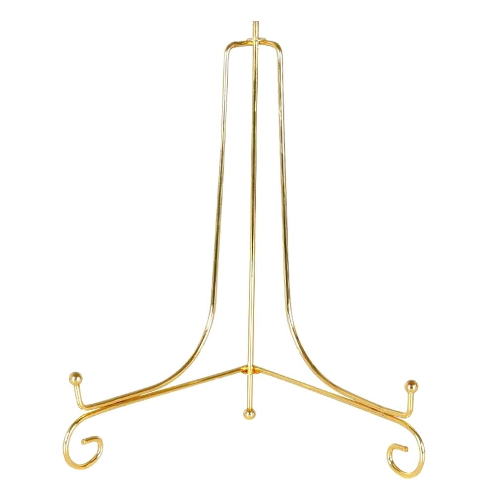 Casstad Gold Display Stand Craft Bracket Book Holder Photo Pedestal Bowl Dish Frame Picture Plate Rack Easel Storage Decor Easy To Use -12Cm