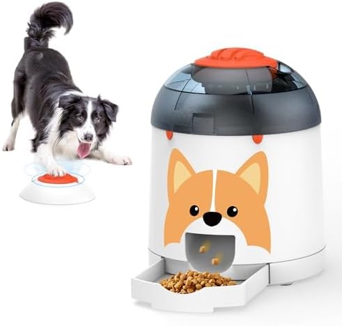 Potaroma Juguete alimentador de rompecabezas para perros, entrenamiento interactivo de coeficiente intelectual | Dispensador de golosinas electrónico, recargable automático con control remoto para dispensar alimentos, todas las razas, capacidad de 280 ml