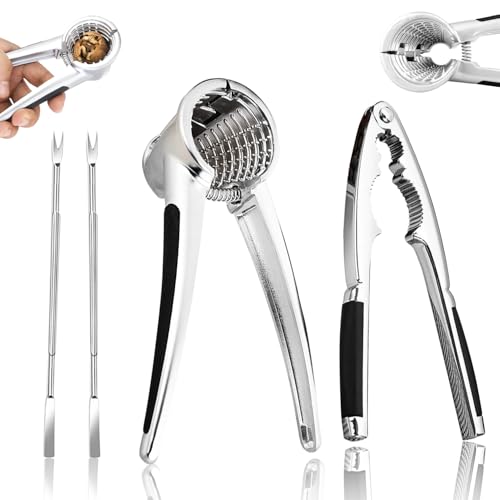 Ambolio Nussknacker, Nussknacker Walnüsse 4 er Set, Multifunktionaler...