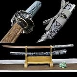 ➤Exquisité de fabrication et contrôle strict des détails, le katana exquis peut être utilisé comme une collection faite à la main, très haut de gamme et élégant à la maison.