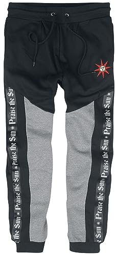 Dark Souls Solaire Von Astora Hombre Pantalones de Deporte Negro/Gris M