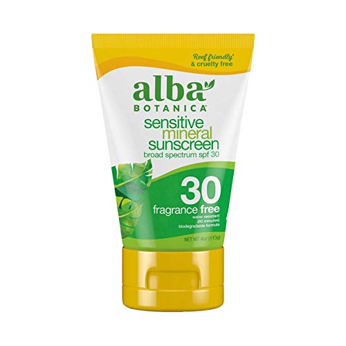 Alba Botanica Crema Solare Sensibile Minerale Lozione SPF30, 100 g