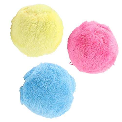 Palla rotante automatica per animali domestici giocattolo elettrico con copertura in peluche interattivo pavimento e cattura lattenzione