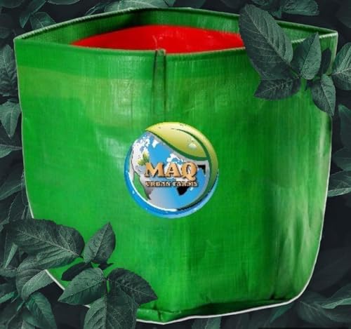 Image of MASHKI 9 inch x 9 inch Garden Green HPDE Growbags, for Home Gardening, Terrace Balcony Gardening Grow Bag (MGB-9X9 1 NOS)