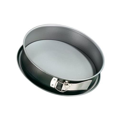 Zenker energy Moule à charnière à fond plat Ø 28 cm avec protection anti-fuite Moule de cuisson de qualité supérieure pour de délicieux gâteaux, réduit le temps de cuisson de 30 % - Quantité : 1 pièce