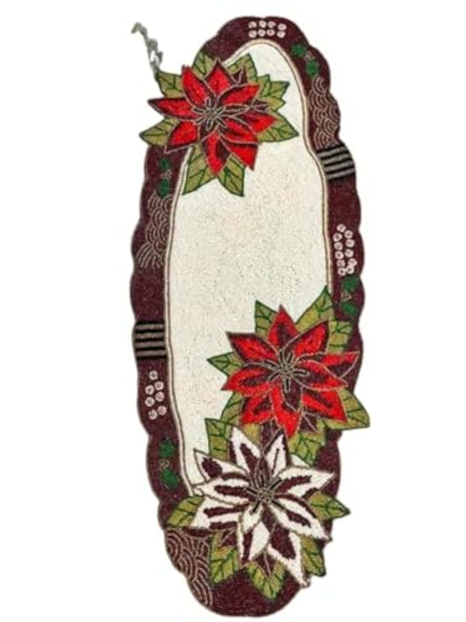 Premium Handcrafted Beaded Table Runner, Elegant Design