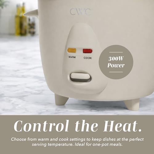 Image of COOK WITH COLOR 6 Cup Rice Cooker 300W - Effortless Cooking and Perfectly, Cooks 3 Cups of Raw Rice for 6 Cups of Cooked Rice, Sand | 300W, Cooks 3 Cups Raw Rice, Effortless Cooking, Perfectly Cooked Rice