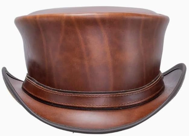 Miniatura 5 de American Hat Makers Hampton - Sombrero de cuero para hombre y mujer, sombrero de ala ancha moldeable
