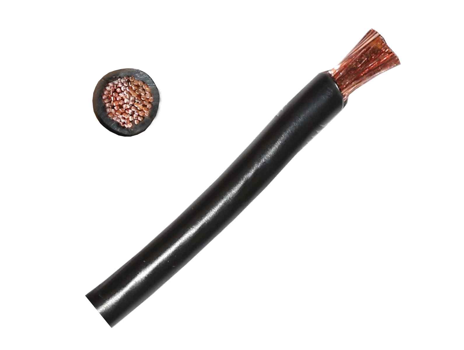 Thin Wall Cable Single Core 12v 24v 48v Black Red Round PVC Wire Auto Marine Solar Battery Power (10mm2 Black 70A, 30 Metre Coil)