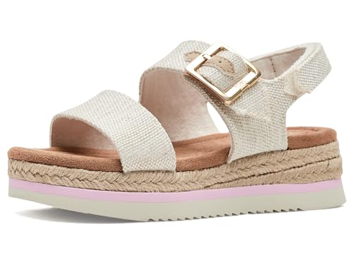 Sandales TOMS Giana en textile écru taille 33.5 EU, chaussures plates d'été légères