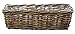 FRANK FLECHTWAREN Pflanzkasten Pflanztopf "Rattan", klein ca. 46 x 16 x 15 cm, Bluemenkasten aus Geflochtenem stabilen Rattan.