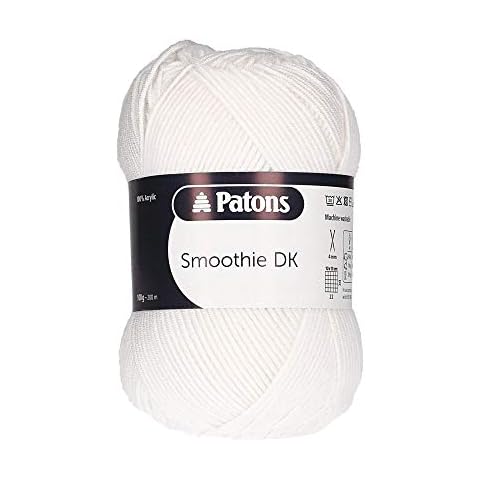Patons Acrylic Knitting Yarn, White, 100g Cover
