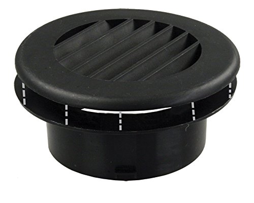 JR Products HV4BK-A Black 4" Heat Vent