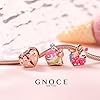 GNOCE Pinky Escargot Pendentif Charm Argent Sterling Plaqué Or Rose 18k Dangle Charm Fit Bracelet/Collier Cadeau Pour Femmes Filles Fille #3