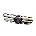 Front Grill Racing Grill Front Grille Compatible For Mercedes Benz W163 ML Class ML320 ML350 1999-2004 Upper Bumper Hood Mesh With Insect Proof Cover(A Silver)