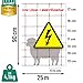 VOSS.farming farmNET+ Schafnetz, 25m, 2 Spitzen, 90cm Netzhöhe, grün, Elektrozaun-Netz, Lämmer, Schweine, Ziegen, Geflügel, Hunde