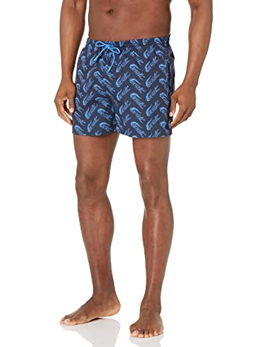 Lacoste Men's Standard Summer Pack All Over Branding Mid-Thigh Swim Shorts