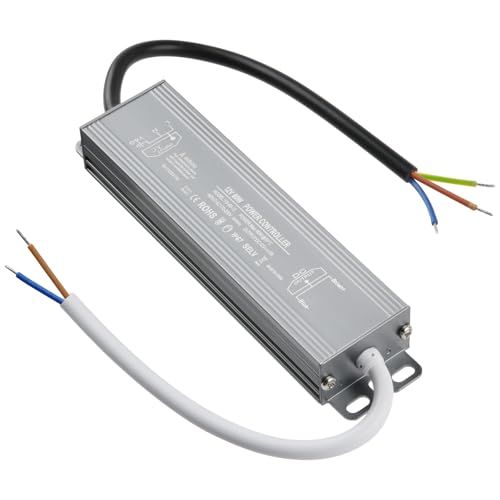 OFFCUP LED Driver, 60W 12V Lighting Transformer, 170-250V AC to 12V DC IP67 Waterproof 5A LED Power Supply Constant Voltage Adapter for Outdoor Garden Strip Lights LEDS Lighting Shed Light