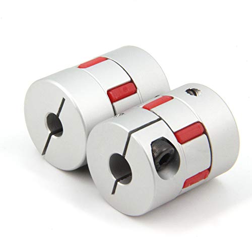 Zeberoxyz 2Pcs 6.35Mm To 8Mm Aluminium Plum Flexible Shaft Coupling Diameter25Mm Length30Mm 6.35X8Mm Motor Connector Flexible Coupler For 3D Printer Cnc Machine And Servo Stepped Motor（6.35X8Mm） #TOP5