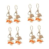 WOFASHPURET 8 Piezas Llavero Pez Brillante Colgante de Pez con Piedras Llavero Animal Marino Accesorio Metálico para Coche Bolso y Uso Diario para Mujer