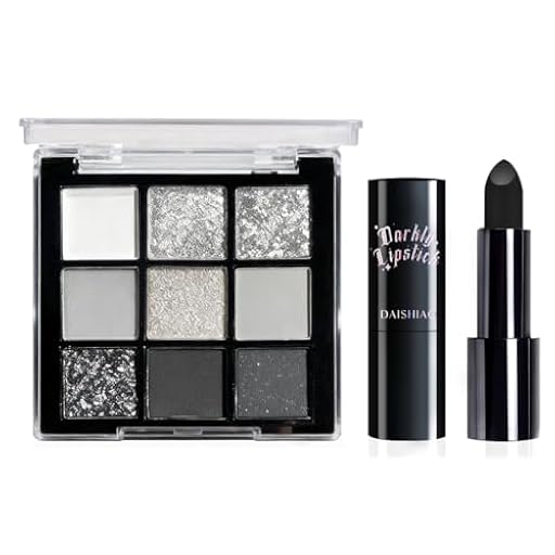 ARYIMYDP Kit Maquillaje Oscuro Profesional, Paleta Sombras + Labial Negro Intenso, Perfecto Para Caracterización, Fotografía y Eventos Temáticos con Estilo Único Gótico | Ya disponible en tu tienda friki favorita! En mundofriki.es!