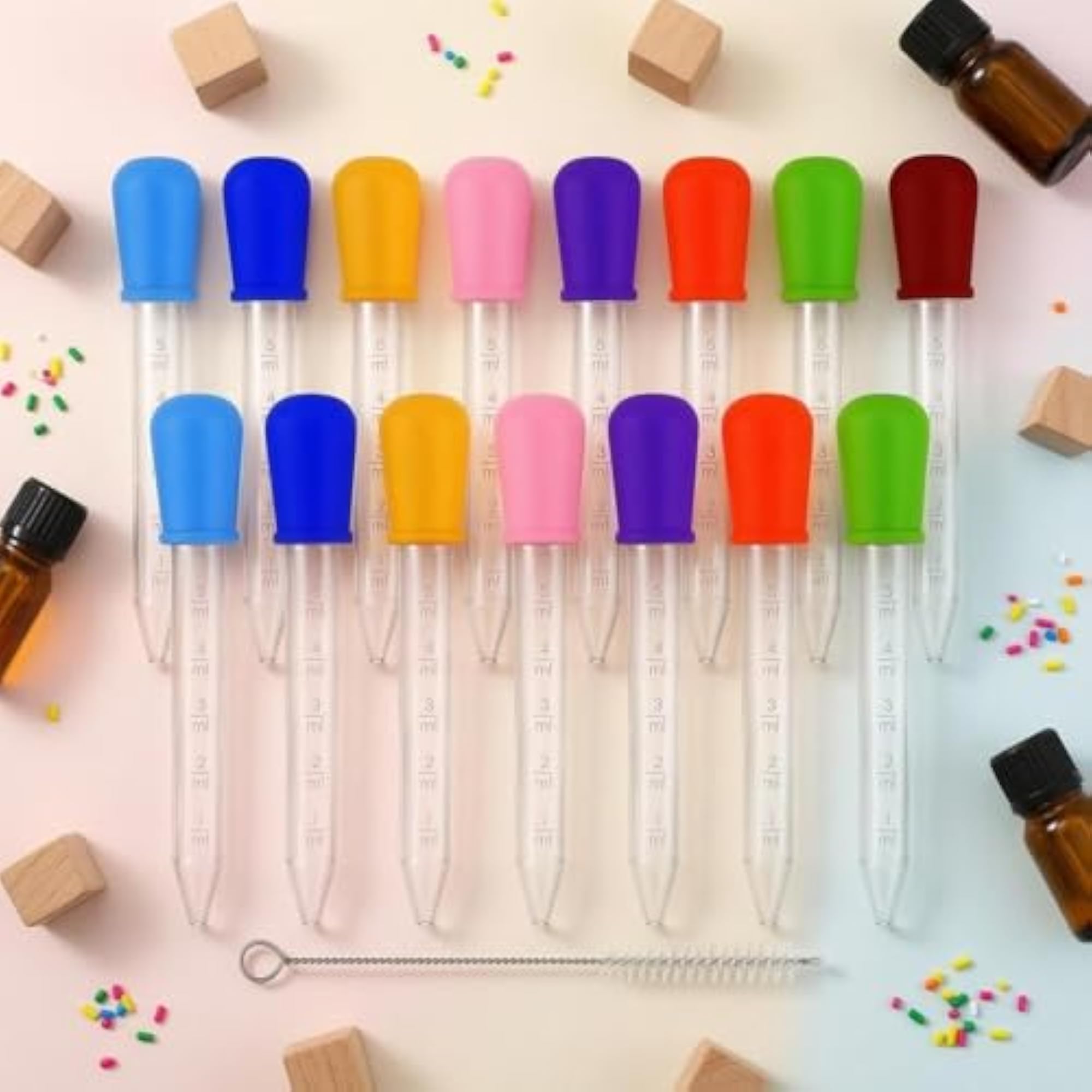 15 Cleaning Brushes with Graduated Liquid Pipette