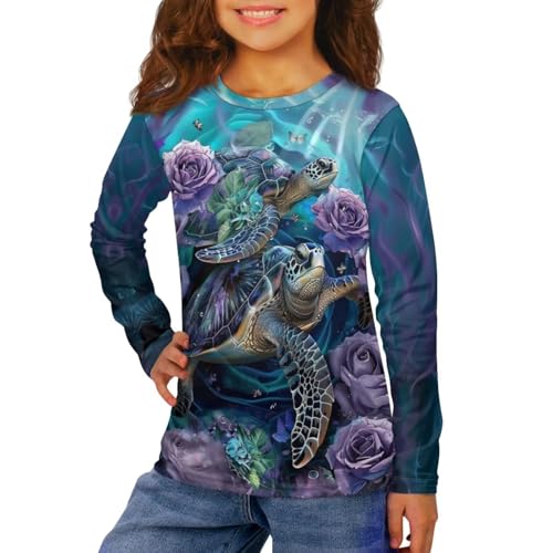 Image of Uourmeti Teens Girls Long Sleeve T Shirts Fall Outfits Boys Active Sportswear Running Tops