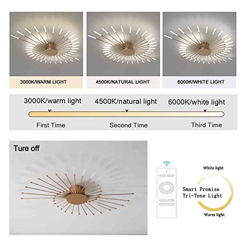 Plafonnier LED moderne à intensité variable 50cm avec télécommande pour salon