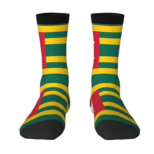 ZQYTGFDC Chaussettes longues respirantes avec motif drapeau du Togo