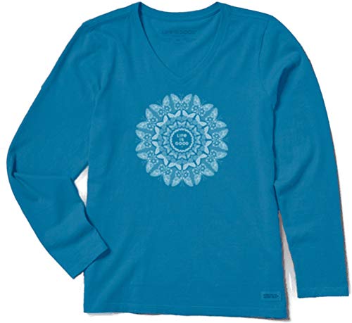 Life is Good Womens Crusher, Persian Blue, Large