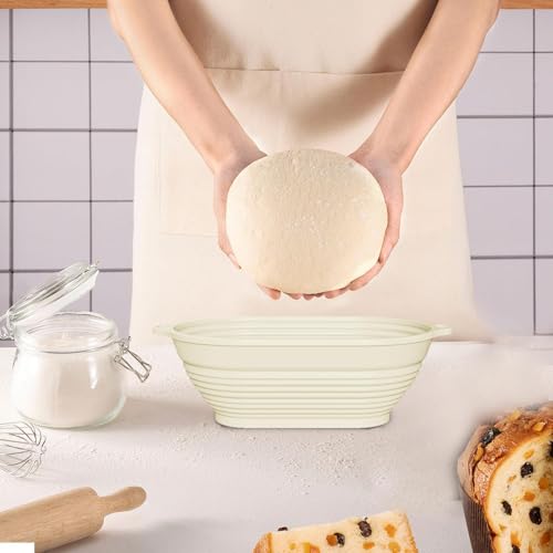 Cuenco para fermentación de pan completo, juego de 6 piezas con cepillo y raspador 3