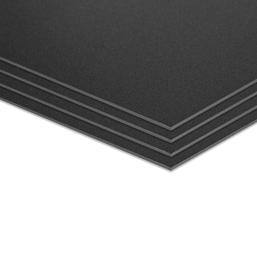 Image of KAITELA 6 Pack ABS Plastic Sheet 8 inch x 12 inch x 0.060 inch Thick, Black Moldable Thermoplastic Panel 1 /16 inch Thick (1.5mm) for Crafts, DIY Projects, Robotics Competition - Textured & Smooth Finish