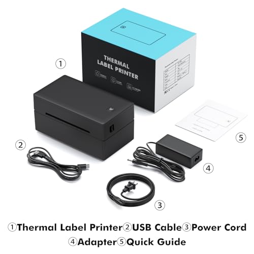 Image of Shipping Label Printer, Wireless 4x6 Label Printer for Shipping Packages & Small Business, Compatible with iPhone & Android, Windows & Mac, Bluetooth &USB Widely Used for Amazon, Shopify, USPS