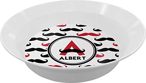 Personalized Mustache Print Melamine Bowl - 12 oz