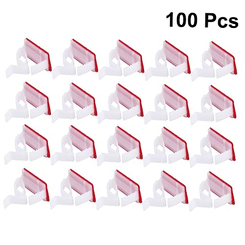 Angoily 100pcs Sujetadores Adhesivos para Cable para Gestión de Cables Bajo Escritorio miniatura 5
