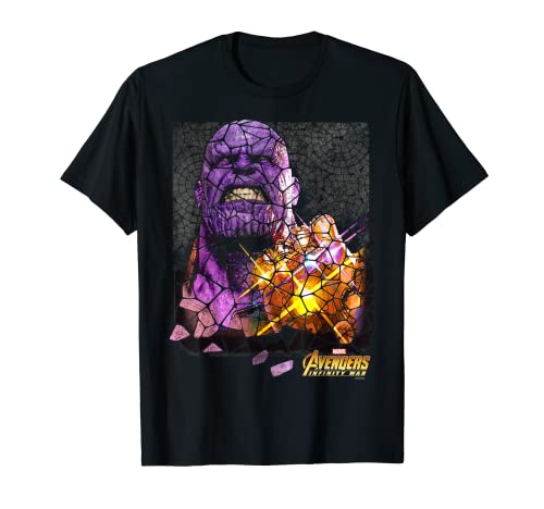 Marvel Infinity War Thanos Stained Glass Camiseta