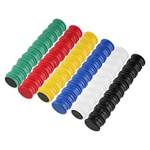 60 imanes autoadhesivos multicolores para pizarras Cover