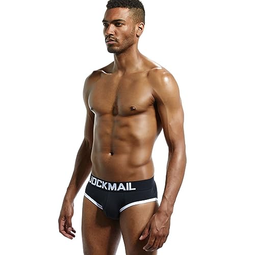 JOCKMAIL Men's Cotton Boxer Underwear Jockstrap Bottomless Mens Backless Trunks Brief Shorts4