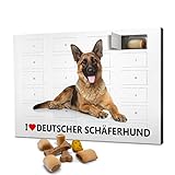 printplanet Hunde-Adventskalender mit Leckerlis - Motiv I Love Deutscher Schäferhund -...