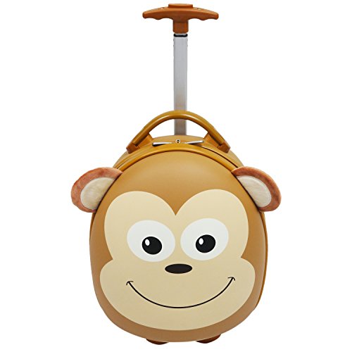 Emmzoe Kids & Toddler 15” Carry On Animal Trolley Hardshell Luggage - Lightweight