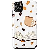 Bookish Books Coffee Mug Book Lover Reading Fall Book Themed スマホケース iPhone 11 Pro Max 用