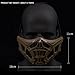 TACWJDM Tactical Half Face Mask W/Dual Strap System - Fog-Resistant & Pressure-Relieving for Outdoor Sports & Tactical Missions(BK)