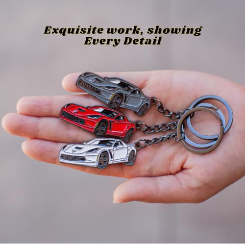 Image of C7 Corvette, Sweet Corvette key chain, C7 Vette accessories, Vette keychain, Metal Material, Corvette gifts