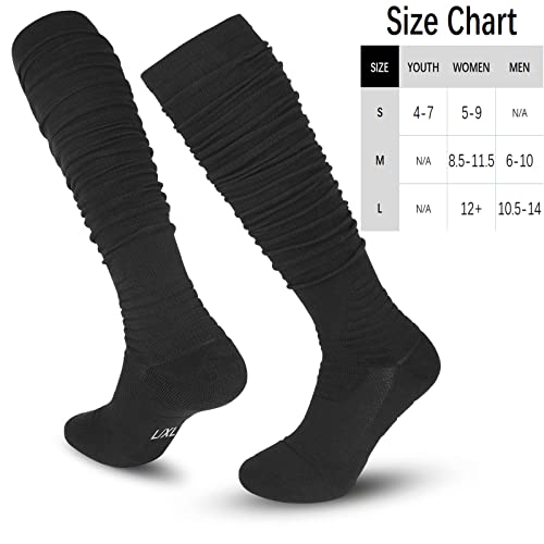 Dingcooler Scrunch Football Socks 2 Pack, Extra Long Padded Athletic Socks For Men & Women #TOP1