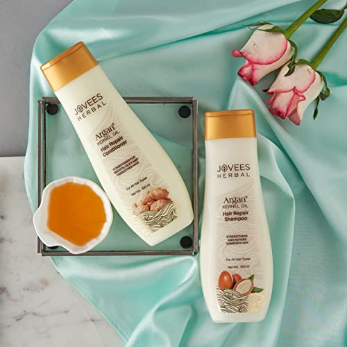 Image of JOVEES Herbal Argan Kernel Oil Hair Repair Natural Conditioner For Smoothens, Silky And Tangle Free Hair For All Hair Types 300Ml, 1 Count