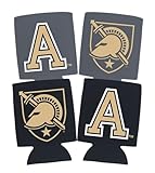 Sport Your Gear NCAA Officially Licensed US Military Academy Army Black Knights Can Hugger Insulated Neoprene Drink Sleeve for 12 oz Cans & Bottles Tailgating Fan Gear Sports Gifts 4 Pack