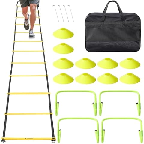 Navaris Agility Ladder Set with Hurdles Cover