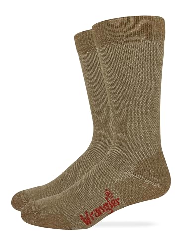 Wrangler Men's Atg Gradual Compression Merino Wool Full Cushion Mid Calf Boot Socks