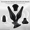 2RTA8-4 Pieces Easy to Use Silicone Exercise Anil Plug Kitof Various Sizes for Games in The Bedroom (Black) #5